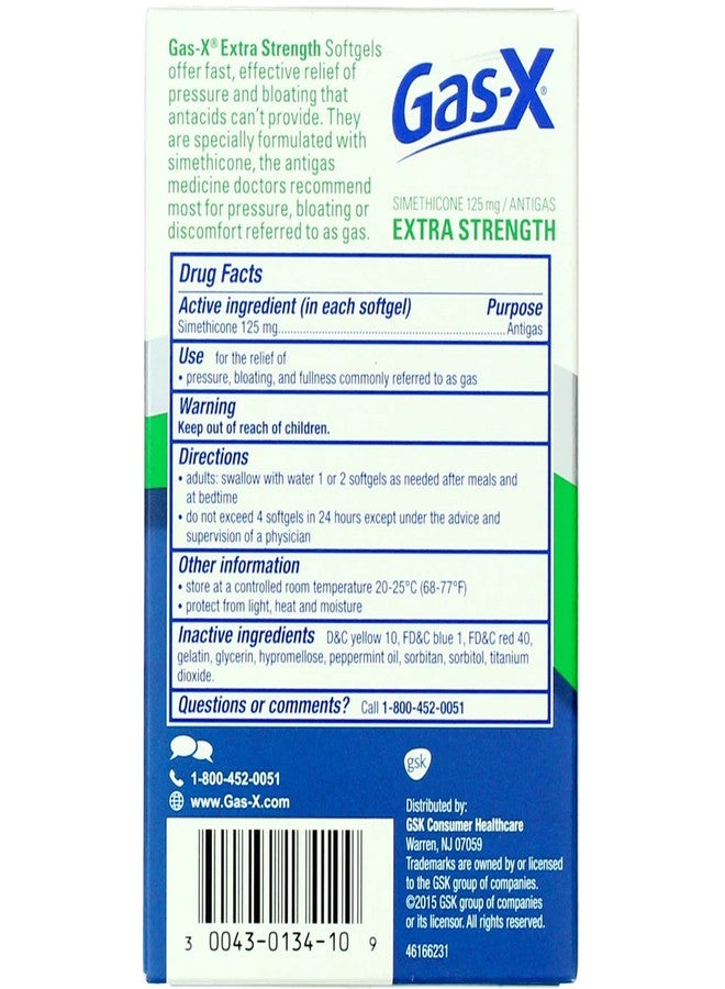Gas-X Novartis Gas-X Extra Strength Antigas - 10 Softgels - Image 2